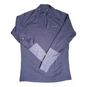 Falke Ergonomic Sport System Warm 1/4 Zip Base Layer Blue Men's L Athleisure